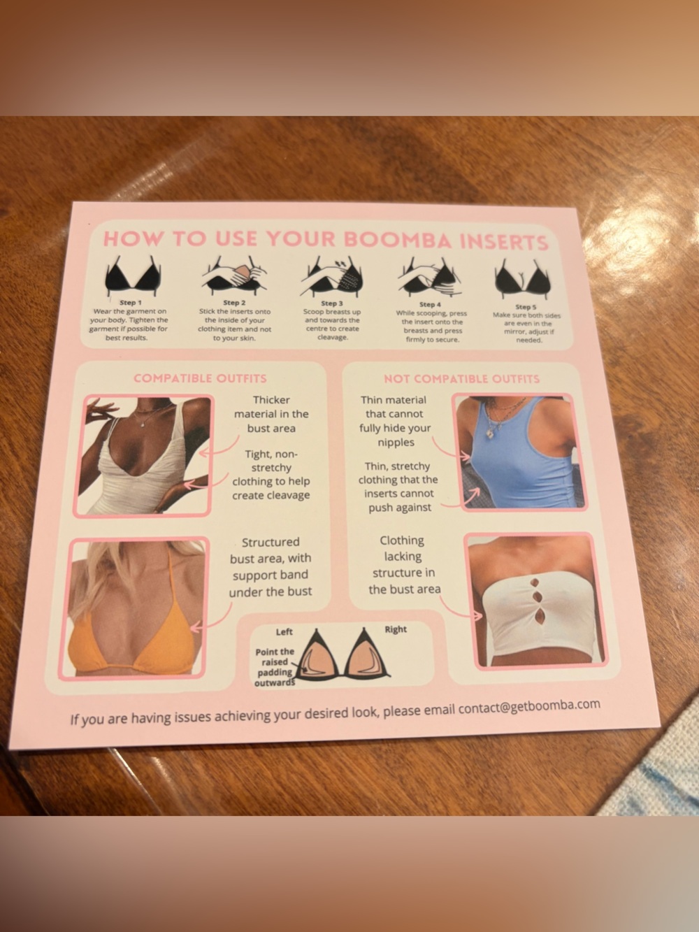 BOOMBA Invisible Lift Bra Inserts - Picture 4 of 5